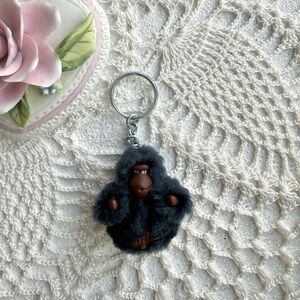 Kipling Don Monkey Keychain Black Plush Bag Charm